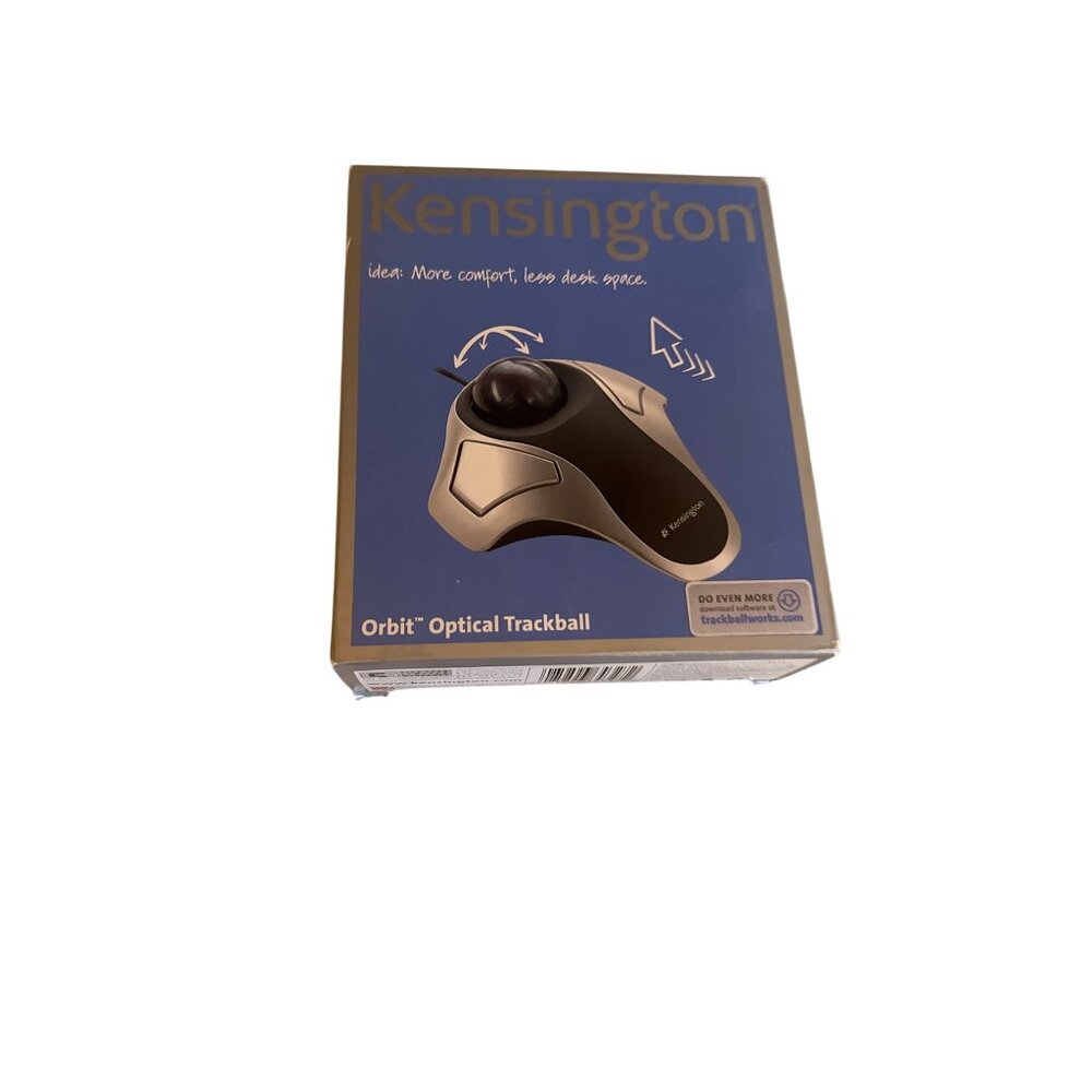 Kensington Orbit Optical Trackball Mouse With Ergonomic Design & Scroll Ring For